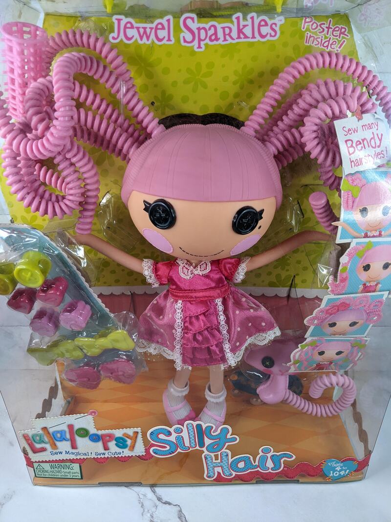 A Lalaloopsy Silly Hair doll Jewel Sparkles, 12 inches, new in its box.