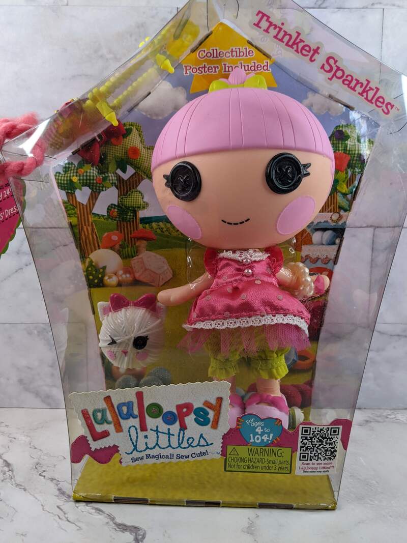 A collectible Lalaloopsy Littles doll, Trinket Sparkles, new in its original box.